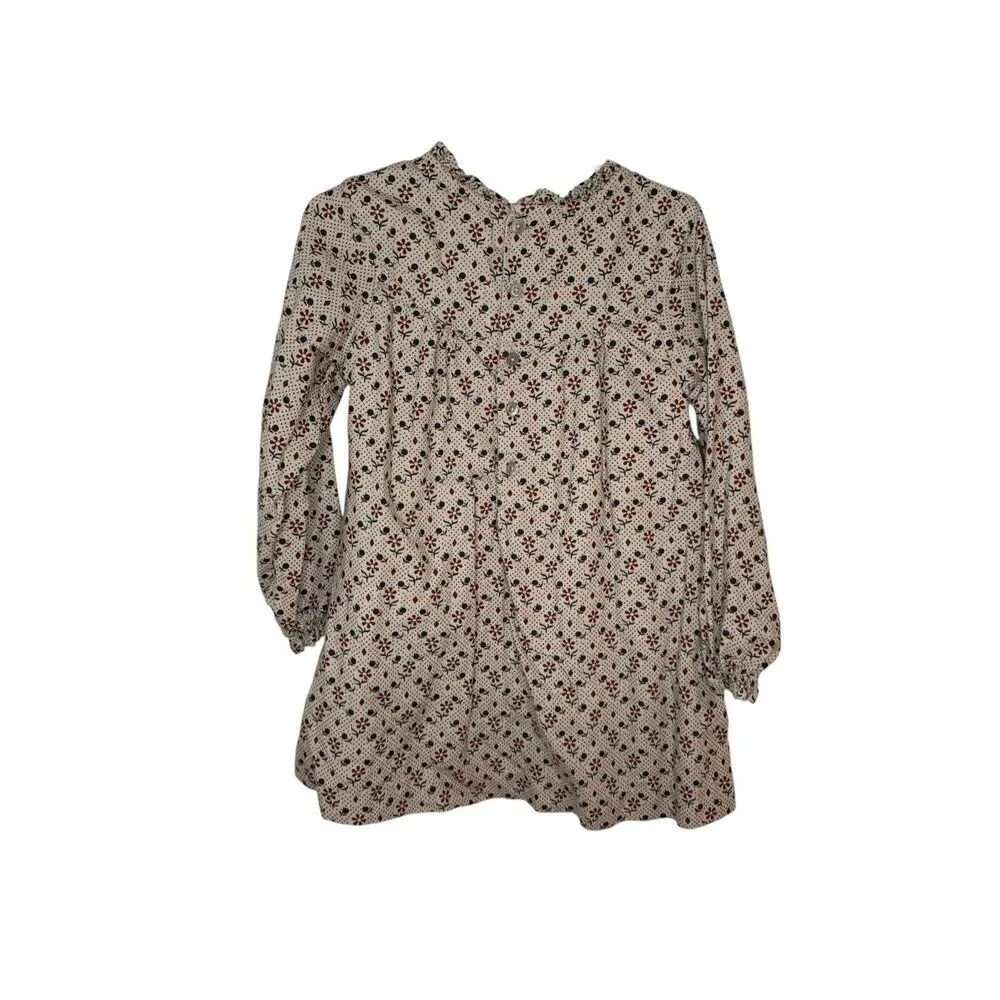 Gocco Girls Floral Tan Casual Dress Size 4-5‎ Years